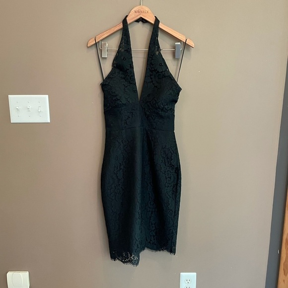 NWT Keepsake High Roads‎ Lace Halter Dress Black S - Picture 4 of 11